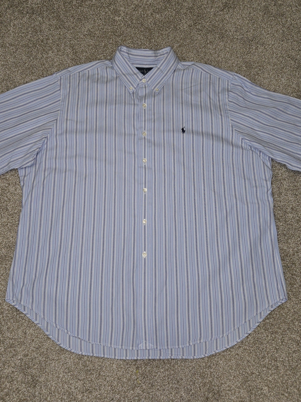 Ralph Lauren Men’s Blue Striped Button-Down Shirt